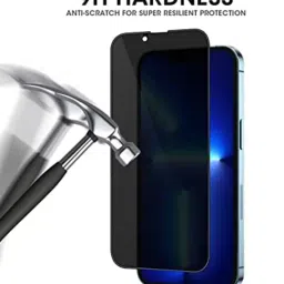 DUCE Privacy Tempered Glass for iPhone 14 Pro Max Anti Scratch and Anti Oil Screen Protector - Black-picture-11