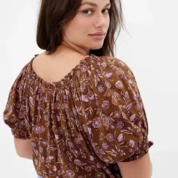 GAP Brown Floral Top image 2