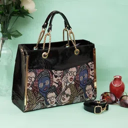 FABBHUE Geometric Printed Structured Handheld Bag-picture-15