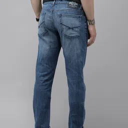 U.S. Polo Assn. Denim Co. Men Mid Rise Slim Fit Heavy Fade Stretchable Jeans image 4