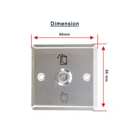 Team Office Stainless Steel Switch Door Exit Push Button For Access Control image 3