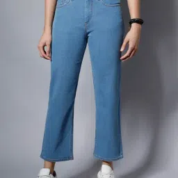 High Star Blue Relaxed Fit High Rise Jeans-image-13