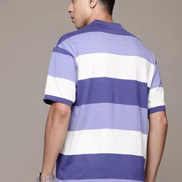 The Roadster Lifestyle Co. Striped Polo Collar Relaxed T-shirt image 4