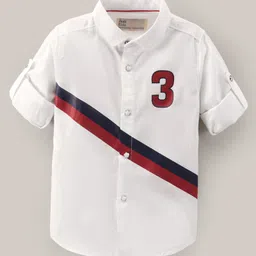 Jash Kids Cotton Full Sleeves Shirt Number 3 Printed - White-picture-20
