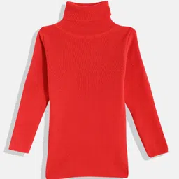 RVK Full Sleeves Solid Stretchable Skivvy Pullover Sweater -Red-picture-30
