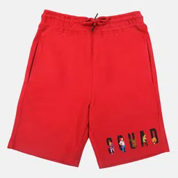 Wear Your Mind Knit Warner Bros Featuring Scooby Doo Characters Printed Shorts - Red-image-82