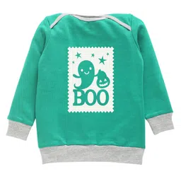 Kadam Baby Halloween Theme Cotton Knit Full Sleeves Poltergeist Printed Sweatshirt - Green-picture-19