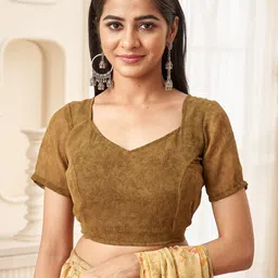 Mitera Floral Poly Georgette Saree image 3