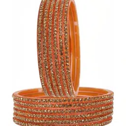 Adiba Fashion Factory Set Of 12 Zircon Studded Glass Bangles-picture-26