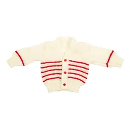 MeeMee Unisex Kids Off-White Self Design Sweater Set image 2