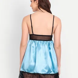 FIMS Women Pack of 2 Self Design Net Baby Doll image 5