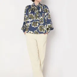 Vero Moda Blue & Green Floral Print Shirt image 5