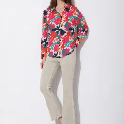Vero Moda Multicolor Viscose Floral Print Shirt image 5