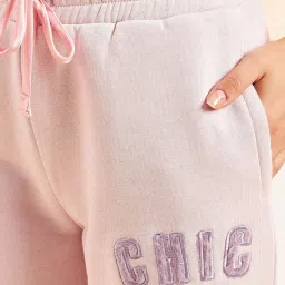 Sweet Dreams Pink Embroidered Track Suit image 5