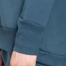 Adidas Turquoise Regular Fit Hooded Sweatshirt image 5
