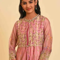 Wishful by W Pink Printed Dress With Jacket image 5