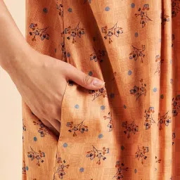 Sweet Dreams Orange Cotton Printed Nighty image 5