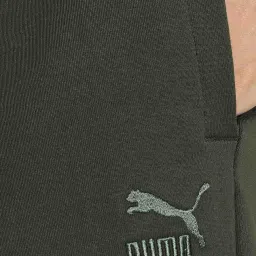 Puma Green Cotton Regular Fit Shorts image 5