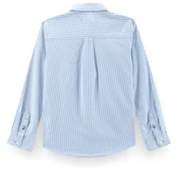 Tommy Hilfiger Copenhagen Blue & White Striped Regular Fit Shirt image 2