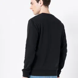 Red Tape Black Regular Fit Graphic Sweatshirt image 2