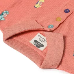 MiArcus Kids Peach Cotton Printed Polo T-Shirt image 5