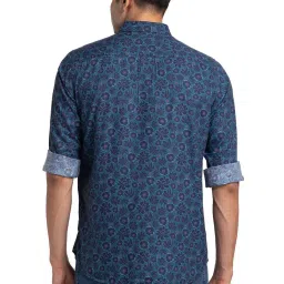 Raymond Blue Contemporary Fit Printed Shirt image 2
