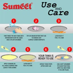 Sumeet Granite Finish NonStick Black Iron Round Shape Grill Pan 1.9L-image-0