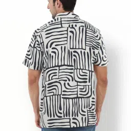 celio Celio* Ecru Regular Fit Printed Shirt image 2