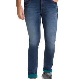 Parx Navy Skinny Fit Jeans-image-69