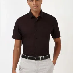 Peter England Brown Regular Fit Printed Shirt-image-11