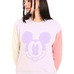 Bewakoof Light Purple Print Sweatshirt-image-51