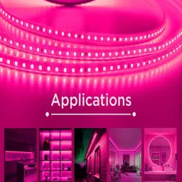 SPARK WORLD Pink Plastic LED Rope Light image 2