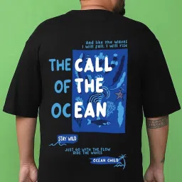 Bewakoof Black Oversized Fit Graphic Printed T-Shirt image 2