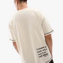 The Souled Store White Loose Fit Printed T-Shirt image 2