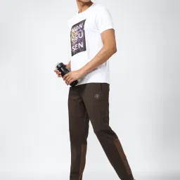 Van Heusen Flex Brown Slim Fit Solid Joggers image 5