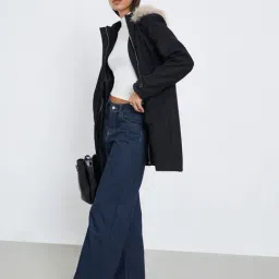 Styli Black Polyester Regular Fit Jacket-picture-17