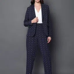 Vero Moda Navy Checks Blazer image 5