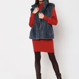 Vero Moda Grey Regular Fit Waistcoat image 5