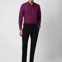 Van Heusen Purple Cotton Slim Fit Shirt image 5
