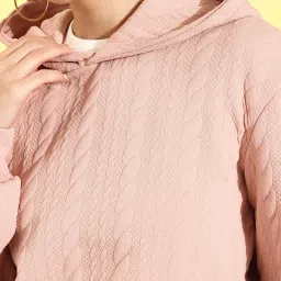 Anvi Be Yourself Peach Crop Sweatshirt image 5