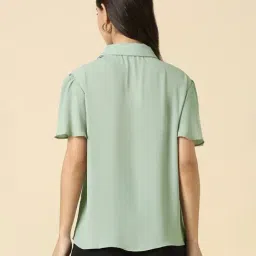 Allen Solly Green Regular Fit Shirt image 2