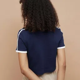 Kappa Blue Cotton Regular Fit Printed T-Shirt image 2