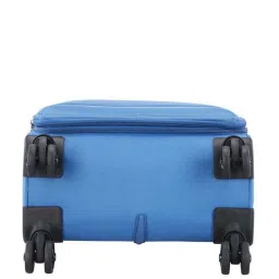 VIP Eterno Blue Solid Soft Cabin Trolley Bag - 37.5 cm image 5