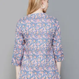 Melange by Lifestyle Blue Rayon Printed Kurti image 2