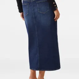 Forever New Blue Midi Denim Skirt image 2