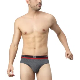 Van Heusen Sport Regular Fit Jaspe Textured No Marks Waistband Solid Briefs - Charcoal Jaspe image 5