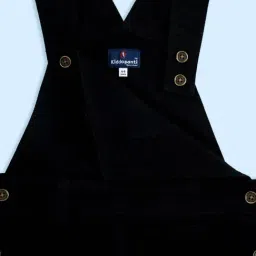 Kiddopanti Girls Black Regular Fit Dungaree image 4