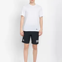 adidas Black Regular Fit Striped Sports Shorts image 5