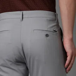 Louis Philippe Sport Grey Slim Fit Trousers image 5