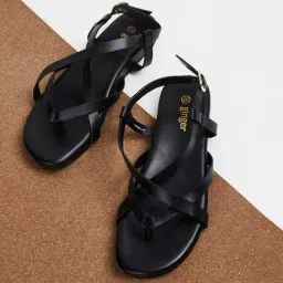 Ginger by Lifestyle Women's Black Back Strap Sandals-image-33